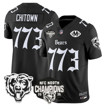 CHI 'Gothic Midway Legacy' NFC North Champions Patch Vapor Limited Jersey - Stitched
