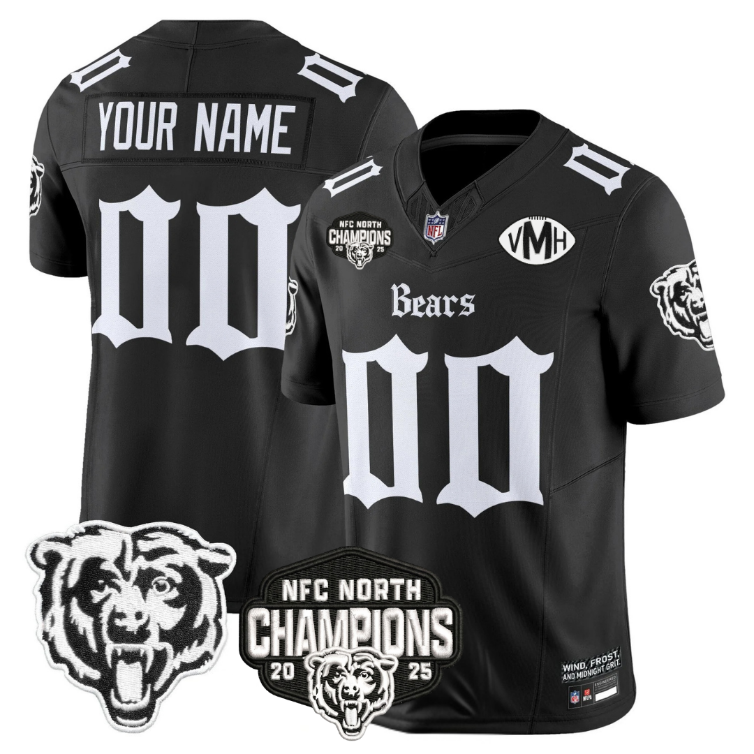 CHI 'Gothic Midway Legacy' NFC North Champions Patch Vapor Limited Jersey - Stitched