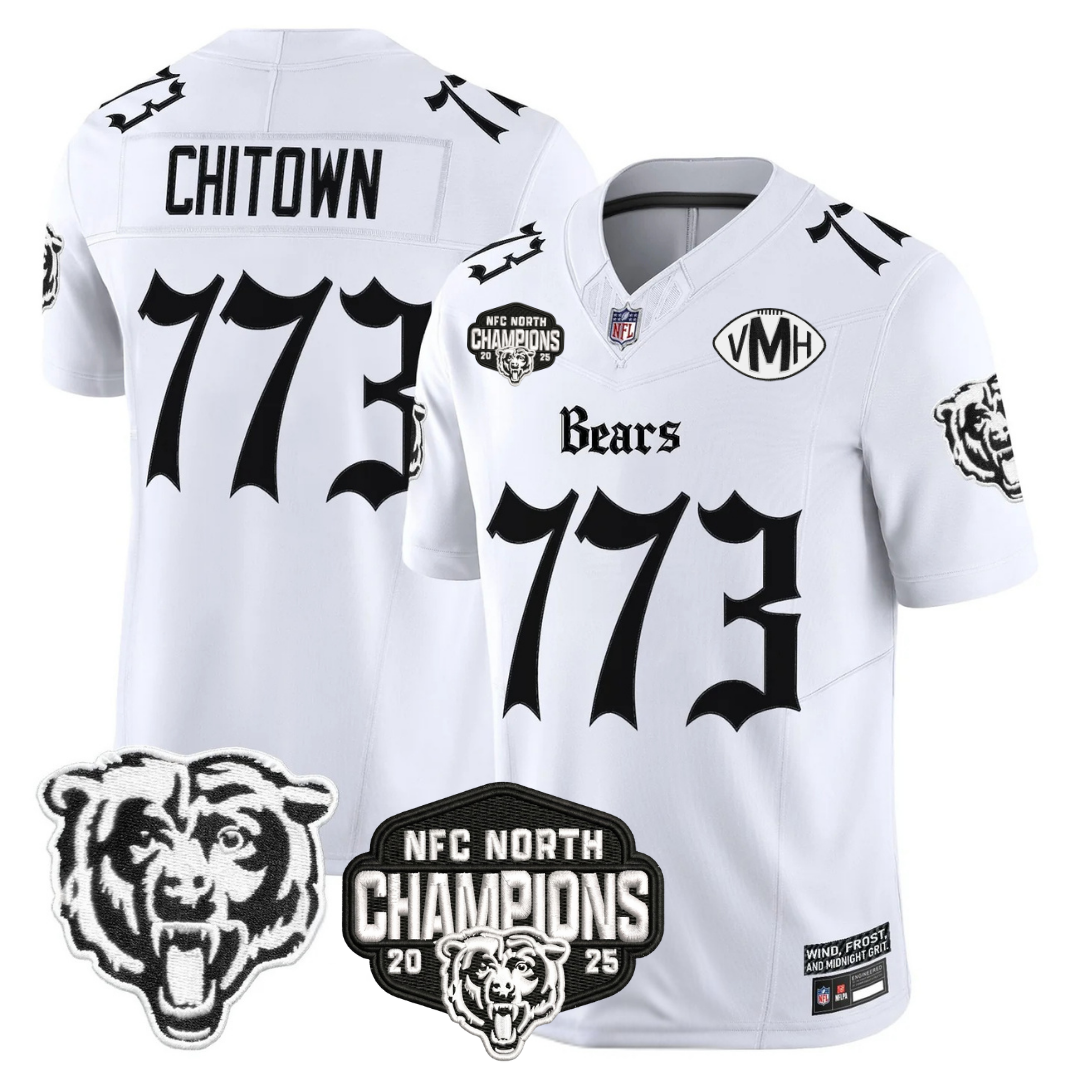 CHI 'Gothic Midway Legacy' NFC North Champions Patch Vapor Limited Jersey - Stitched