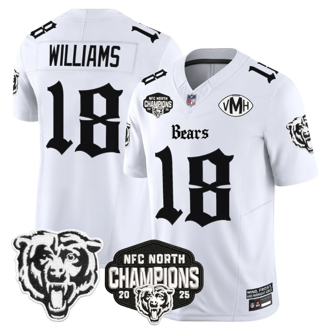 CHI 'Gothic Midway Legacy' NFC North Champions Patch Vapor Limited Jersey - Stitched