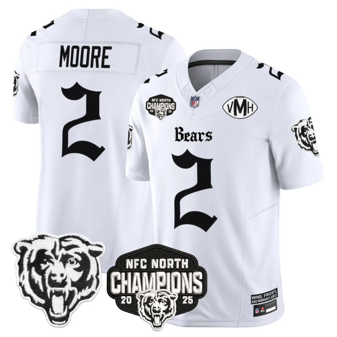 CHI 'Gothic Midway Legacy' NFC North Champions Patch Vapor Limited Jersey - Stitched
