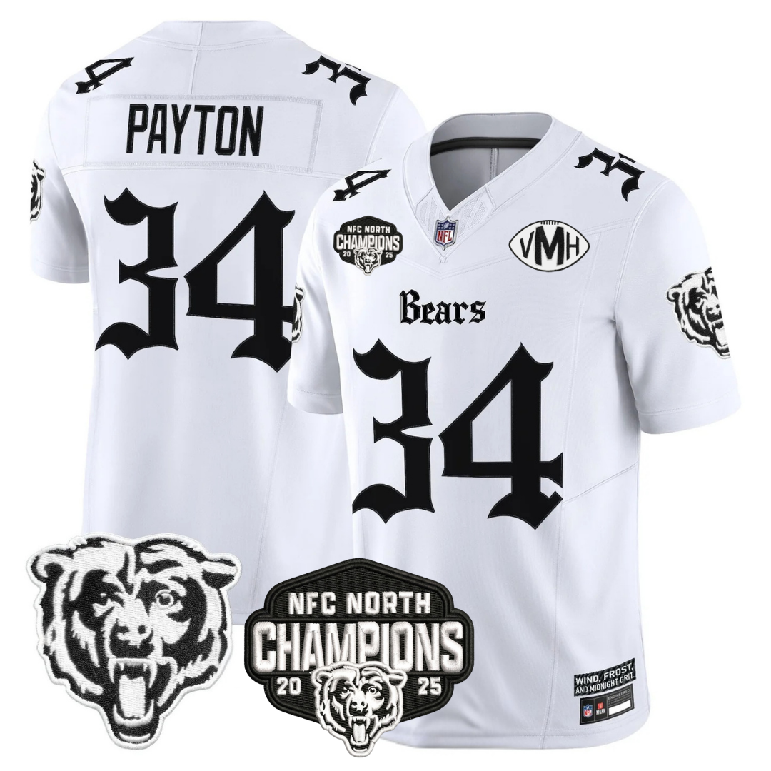 CHI 'Gothic Midway Legacy' NFC North Champions Patch Vapor Limited Jersey - Stitched