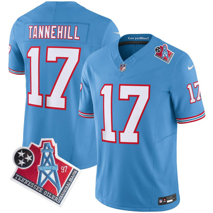 Men's Titans 1997 Throwback Limited Vapor Jersey V2 - All Stitched