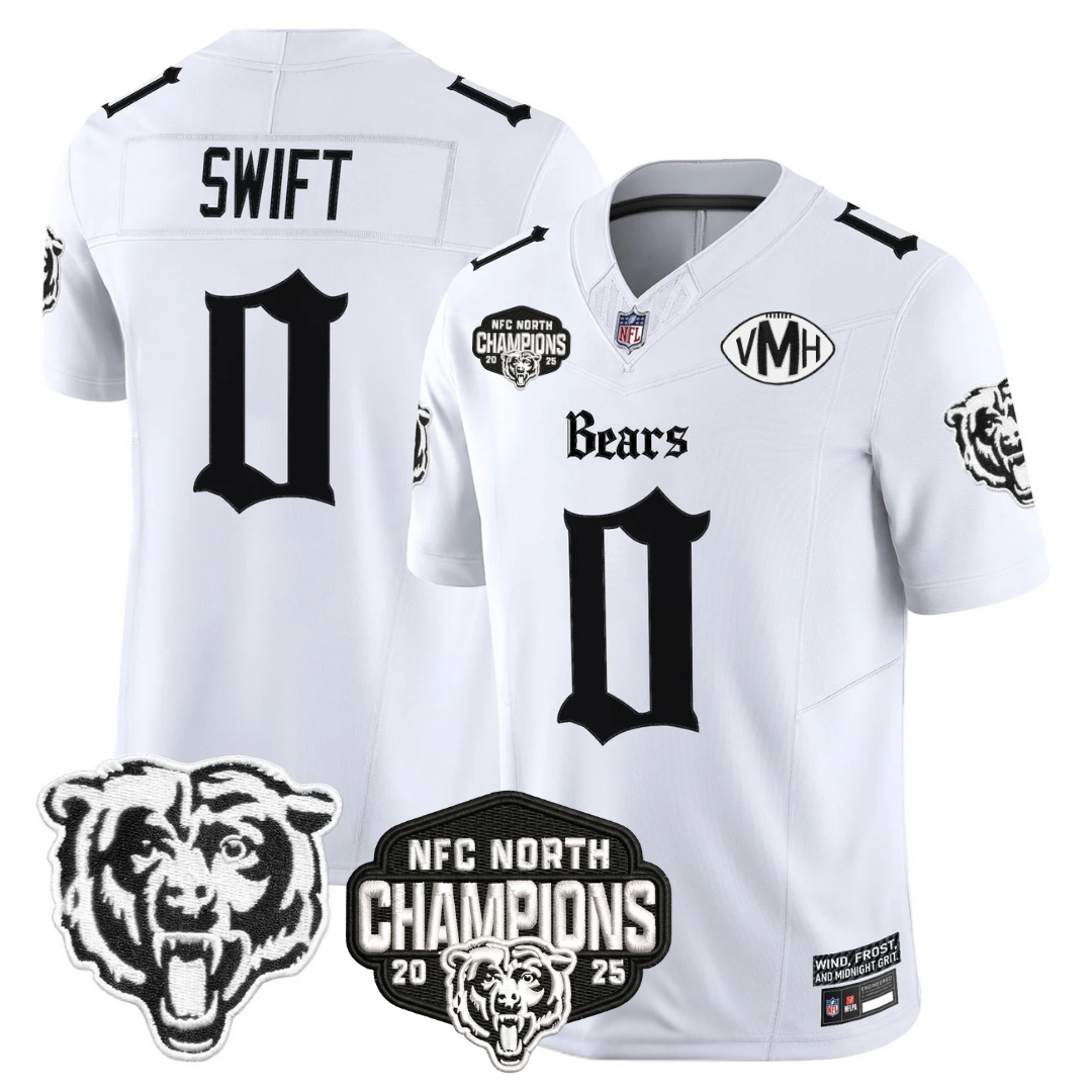 CHI 'Gothic Midway Legacy' NFC North Champions Patch Vapor Limited Jersey - Stitched