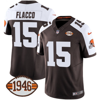 Men's Browns 1946 75th Anniversary Patch Jersey - All Stitched