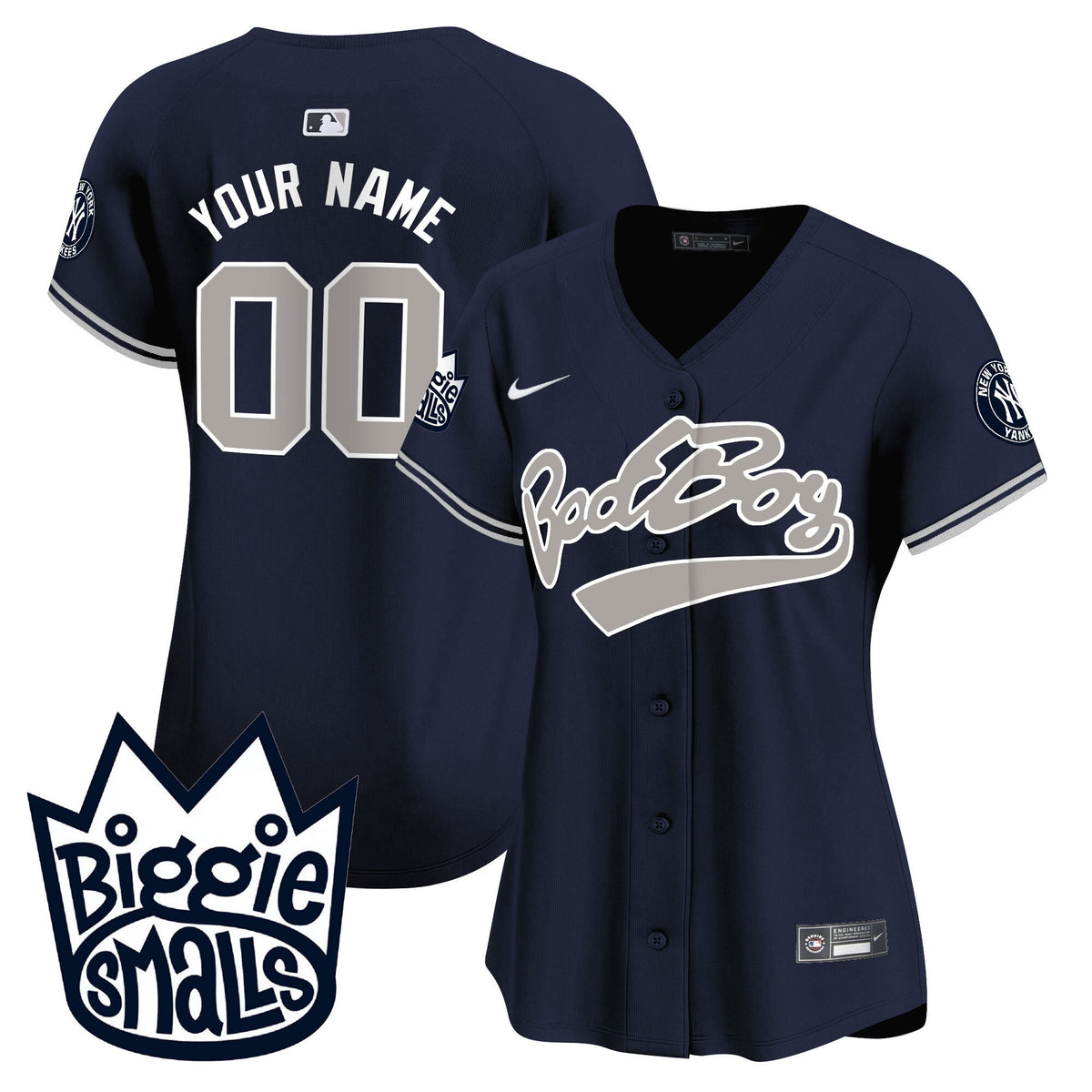 New York Yankees Biggie Smalls Vapor Premier Limited Custom Jersey - All Stitched
