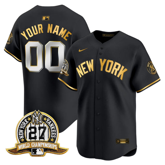 New York Yankees 27 Time Champions Patch Vapor Premier Limited Custom Jersey V2 - All Stitched