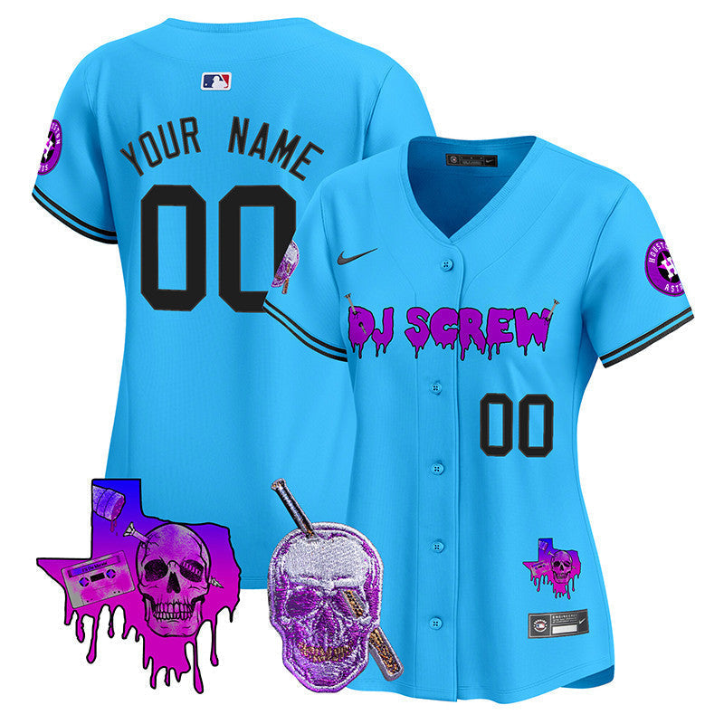 Astros DJ Screw Vapor Premier Limited Custom Jersey - All Stitched
