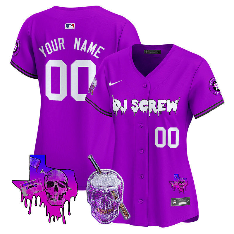 Astros DJ Screw Vapor Premier Limited Custom Jersey - All Stitched