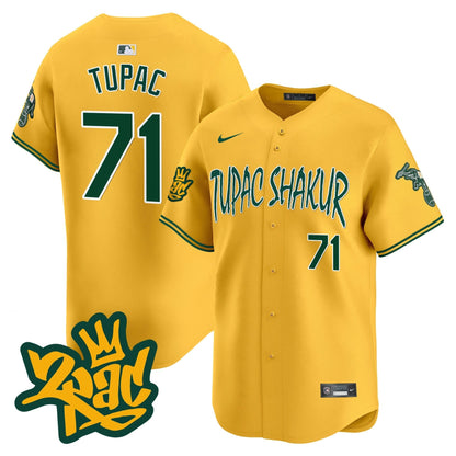 Men's Oakland Athletics Tupac Shakur Vapor Premier Limited Jersey - All Stitched