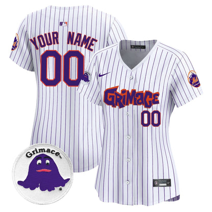 Mets Grimace Vapor Premier Limited Custom Jersey V2 - All Stitched