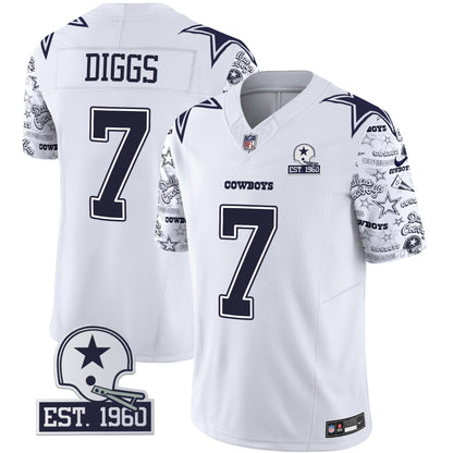 Men's Cowboys Pattern Style Vapor Limited Jersey - All Stitched
