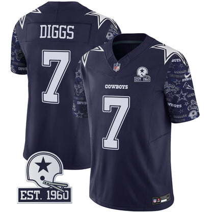 Men's Cowboys Pattern Style Vapor Limited Jersey - All Stitched