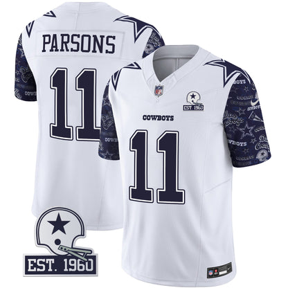 Men's Cowboys Pattern Style Vapor Limited Jersey - All Stitched
