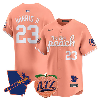  Atlanta Braves The Big Peach Vapor Premier Limited Jersey - All Stitched