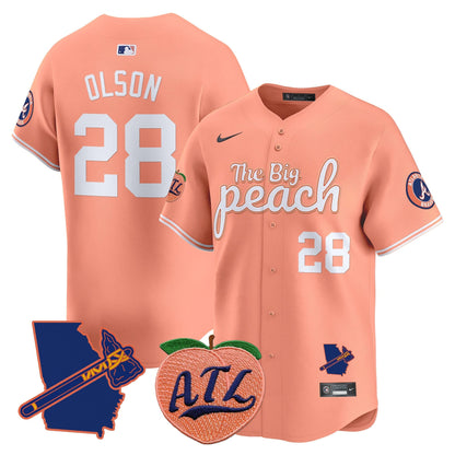 Atlanta Braves The Big Peach Vapor Premier Limited Jersey - All Stitched