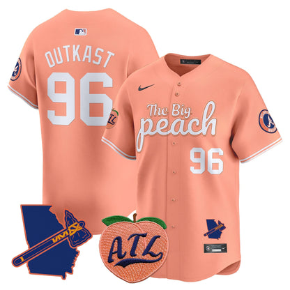  Atlanta Braves The Big Peach Vapor Premier Limited Jersey - All Stitched