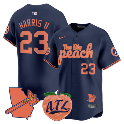  Atlanta Braves The Big Peach Vapor Premier Limited Jersey - All Stitched
