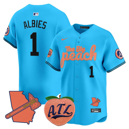 Atlanta Braves The Big Peach Vapor Premier Limited Jersey - All Stitched