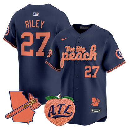  Atlanta Braves The Big Peach Vapor Premier Limited Jersey - All Stitched