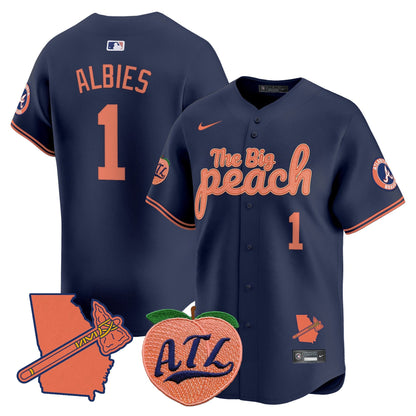  Atlanta Braves The Big Peach Vapor Premier Limited Jersey - All Stitched