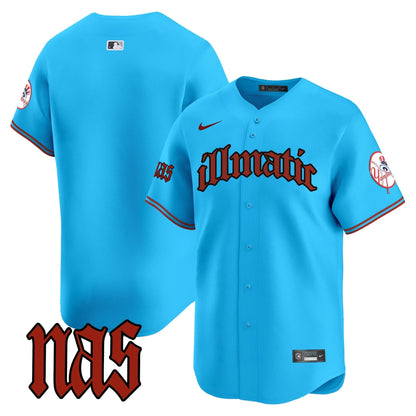 Men's New York Yankees Nas Illmatic Vapor Premier Limited Jersey - All Stitched