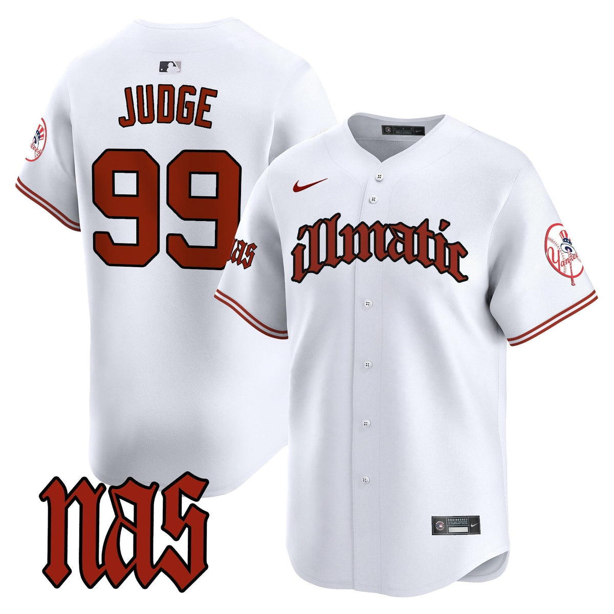 Men's New York Yankees Nas Illmatic Vapor Premier Limited Jersey - All Stitched