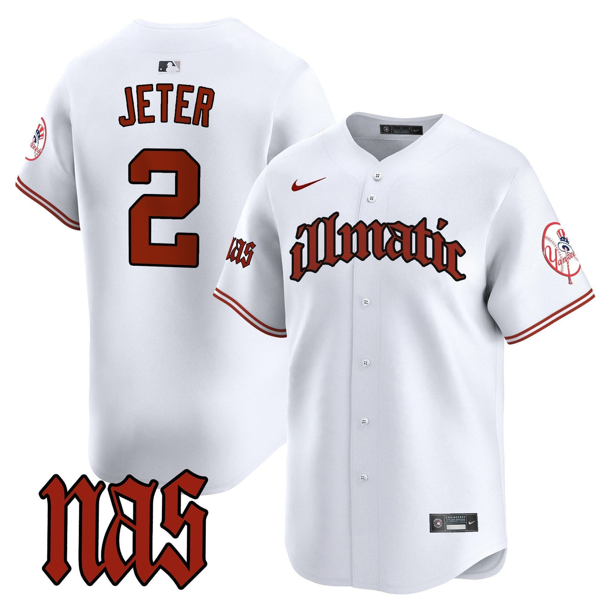 Men's New York Yankees Nas Illmatic Vapor Premier Limited Jersey - All Stitched
