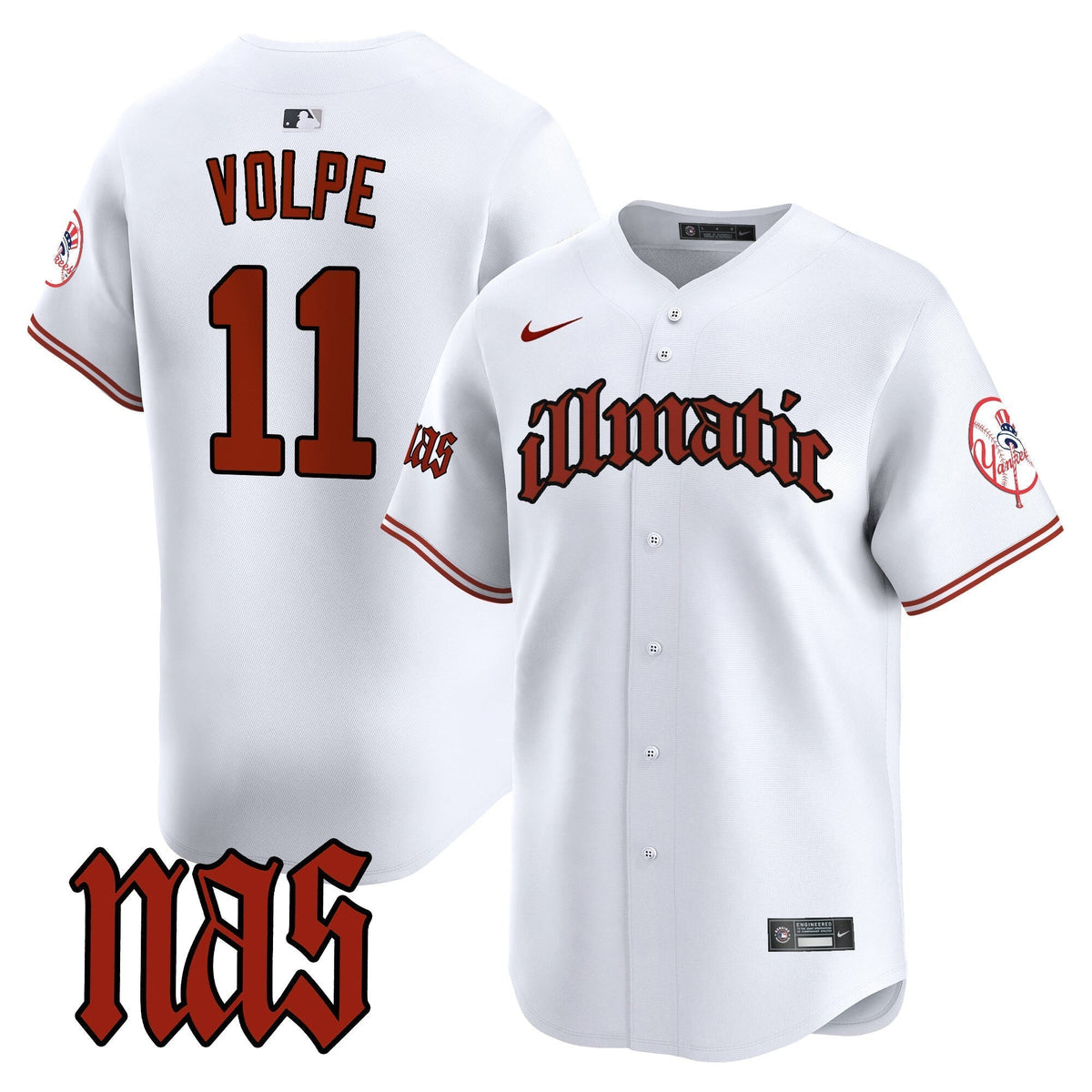Men's New York Yankees Nas Illmatic Vapor Premier Limited Jersey - All Stitched