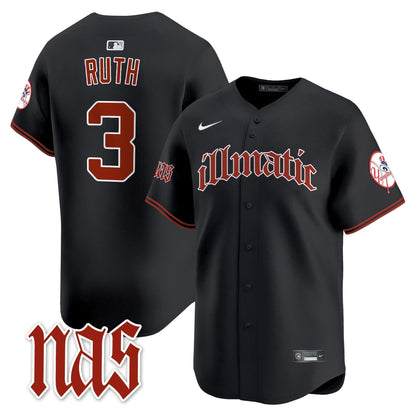 Men's New York Yankees Nas Illmatic Vapor Premier Limited Jersey - All Stitched