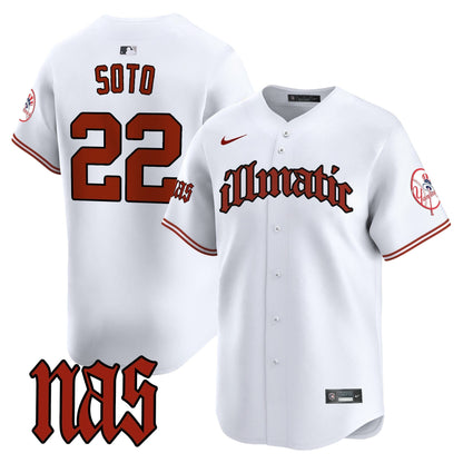 Men's New York Yankees Nas Illmatic Vapor Premier Limited Jersey - All Stitched