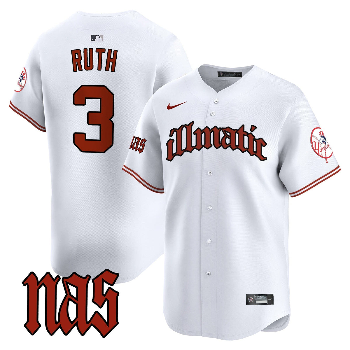 Men's New York Yankees Nas Illmatic Vapor Premier Limited Jersey - All Stitched
