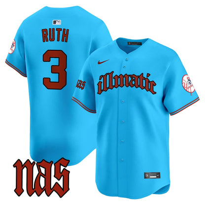Men's New York Yankees Nas Illmatic Vapor Premier Limited Jersey - All Stitched