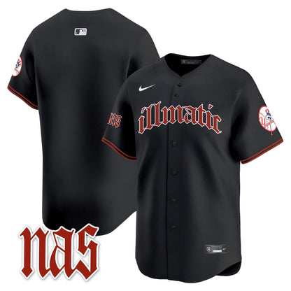 Men's New York Yankees Nas Illmatic Vapor Premier Limited Jersey - All Stitched