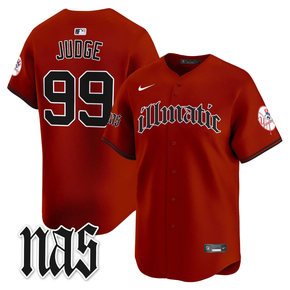 Men's New York Yankees Nas Illmatic Vapor Premier Limited Jersey - All Stitched