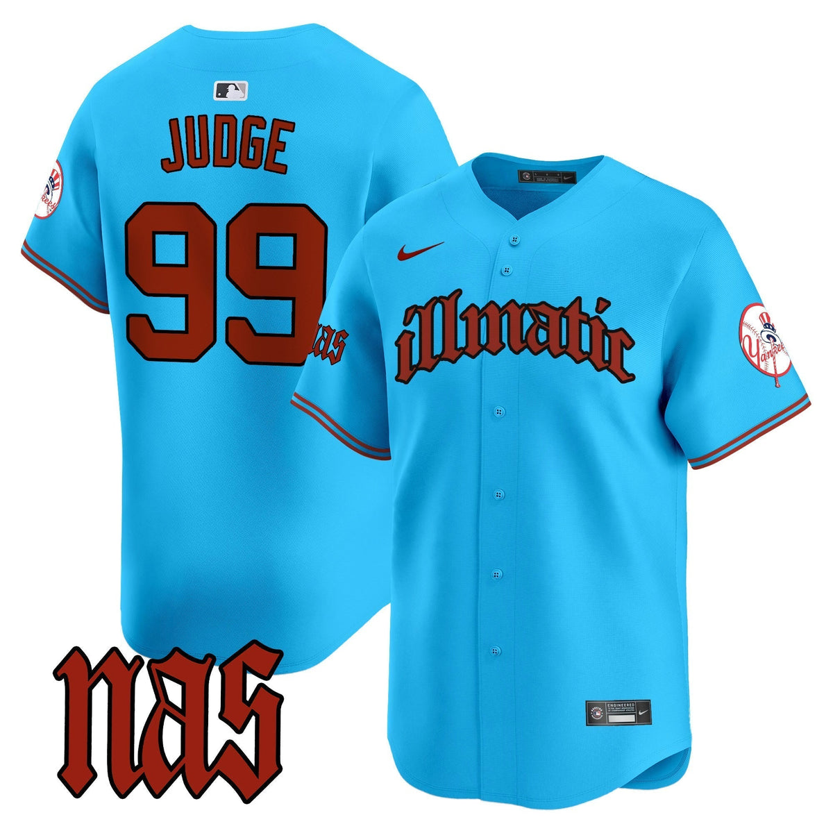 Men's New York Yankees Nas Illmatic Vapor Premier Limited Jersey - All Stitched
