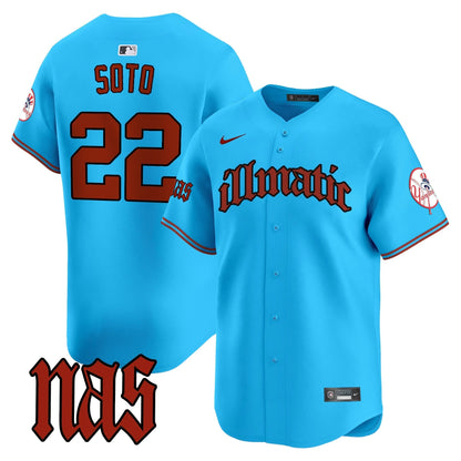Men's New York Yankees Nas Illmatic Vapor Premier Limited Jersey - All Stitched