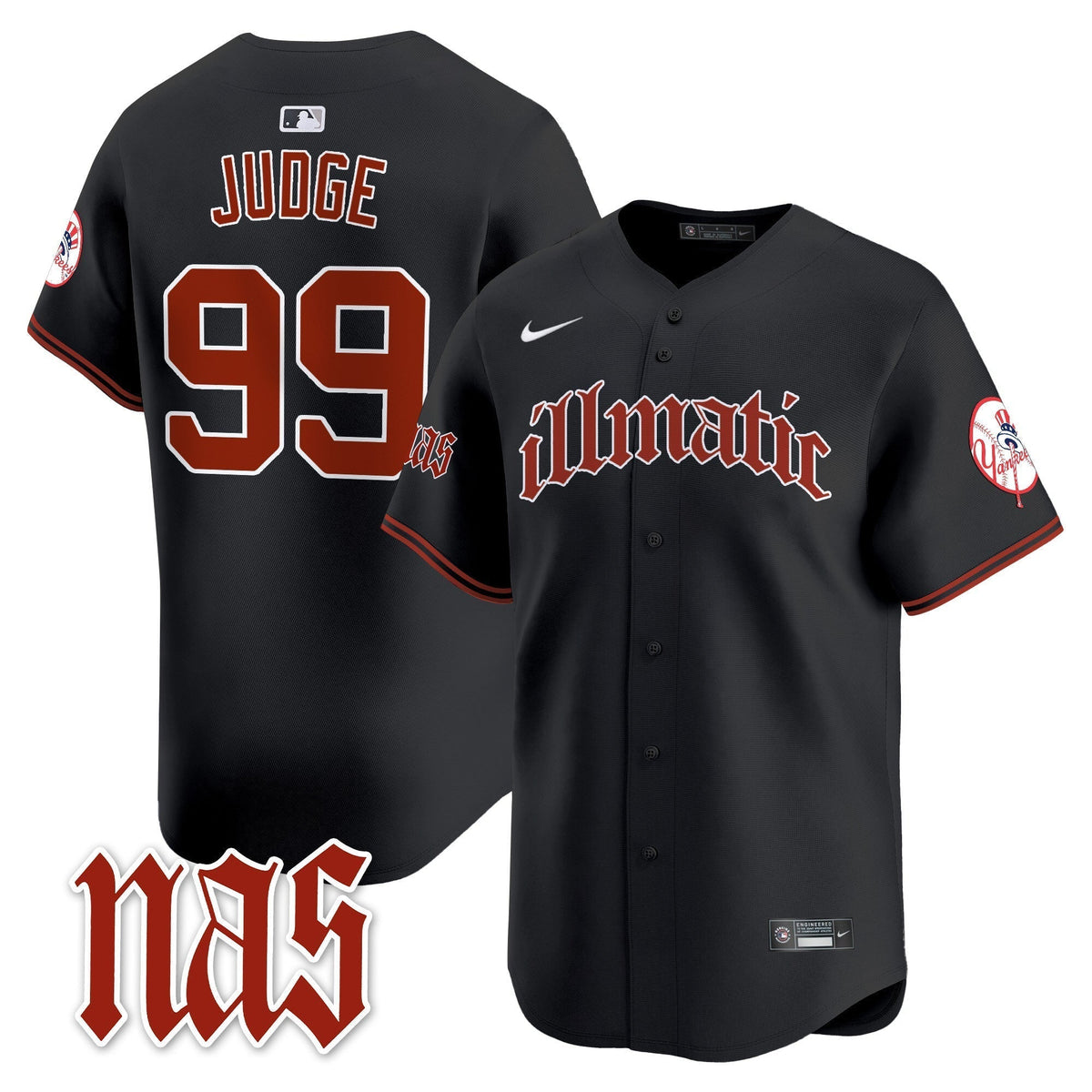 Men's New York Yankees Nas Illmatic Vapor Premier Limited Jersey - All Stitched