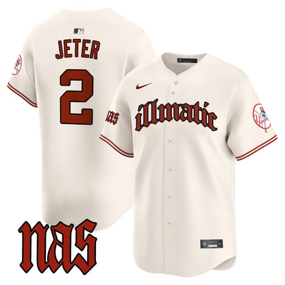 Men's New York Yankees Nas Illmatic Vapor Premier Limited Jersey - All Stitched