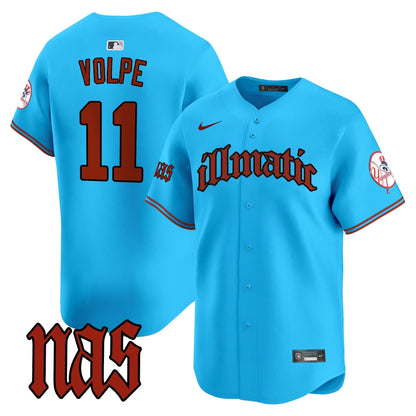 Men's New York Yankees Nas Illmatic Vapor Premier Limited Jersey - All Stitched