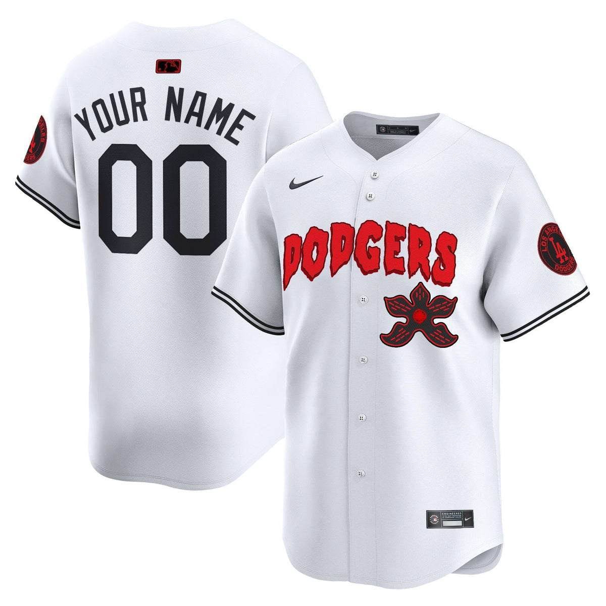 Dodgers Stranger Things Vapor Premier Limited Custom Jersey - All Stitched
