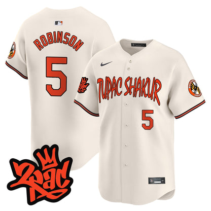 Men’s Baltimore Orioles Tupac Shakur Vapor Premier Limited Jersey - All Stitched