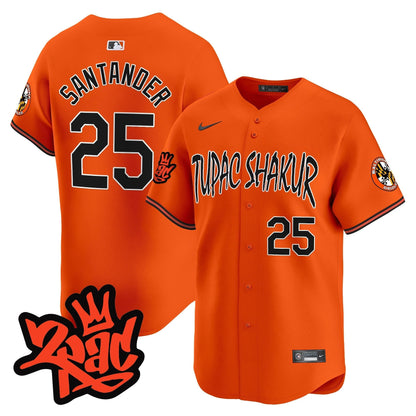 Men’s Baltimore Orioles Tupac Shakur Vapor Premier Limited Jersey - All Stitched