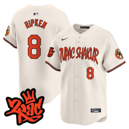 Men’s Baltimore Orioles Tupac Shakur Vapor Premier Limited Jersey - All Stitched