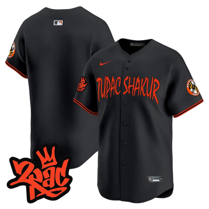 Men’s Baltimore Orioles Tupac Shakur Vapor Premier Limited Jersey - All Stitched