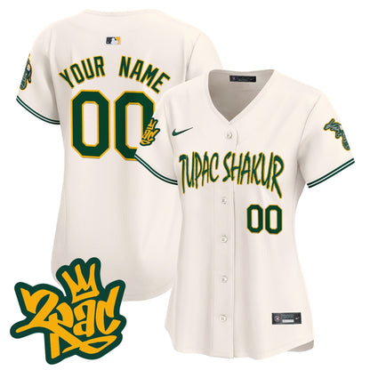 Oakland Athletics Tupac Shakur Vapor Premier Limited Custom Jersey - All Stitched