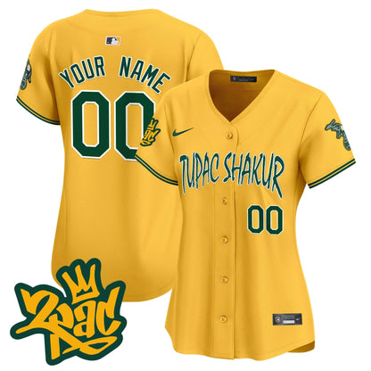 Oakland Athletics Tupac Shakur Vapor Premier Limited Custom Jersey - All Stitched