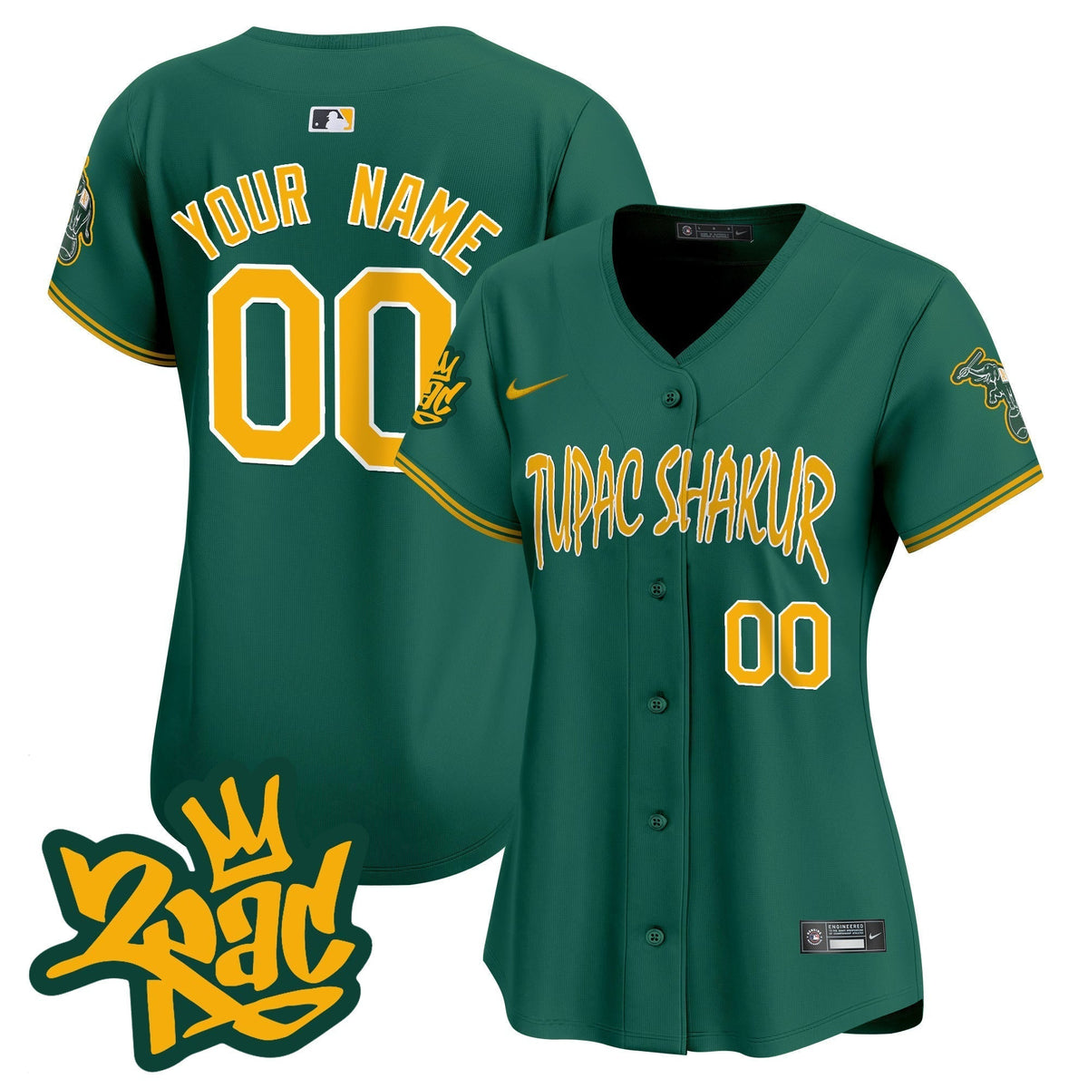 Oakland Athletics Tupac Shakur Vapor Premier Limited Custom Jersey - All Stitched