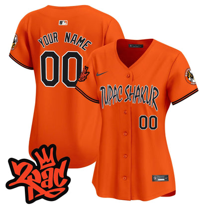 Baltimore Orioles Tupac Shakur Vapor Premier Limited Custom Jersey - All Stitched