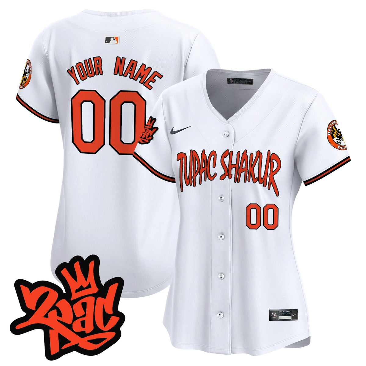 Baltimore Orioles Tupac Shakur Vapor Premier Limited Custom Jersey - All Stitched